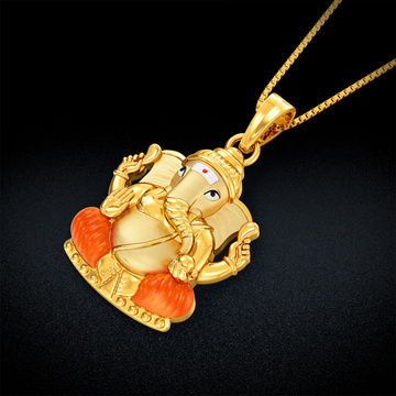 Lord Ganesh Gold Pendant