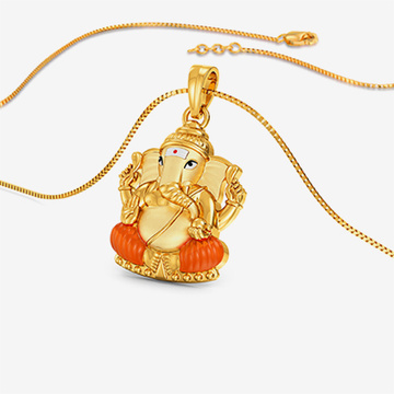 Lord Ganesh Gold Pendant