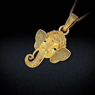 Lord Ganesh Gold Pendant