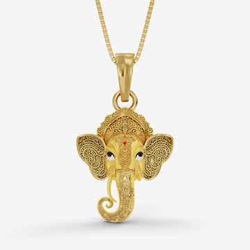 Lord Ganesh Gold Pendant