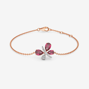 Winged Scarlet Diamond Bracelet