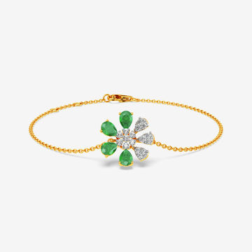 Emerald Bloom Diamond Bracelet