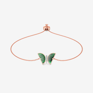 Jade Flutter Diamond Chain Bracelet