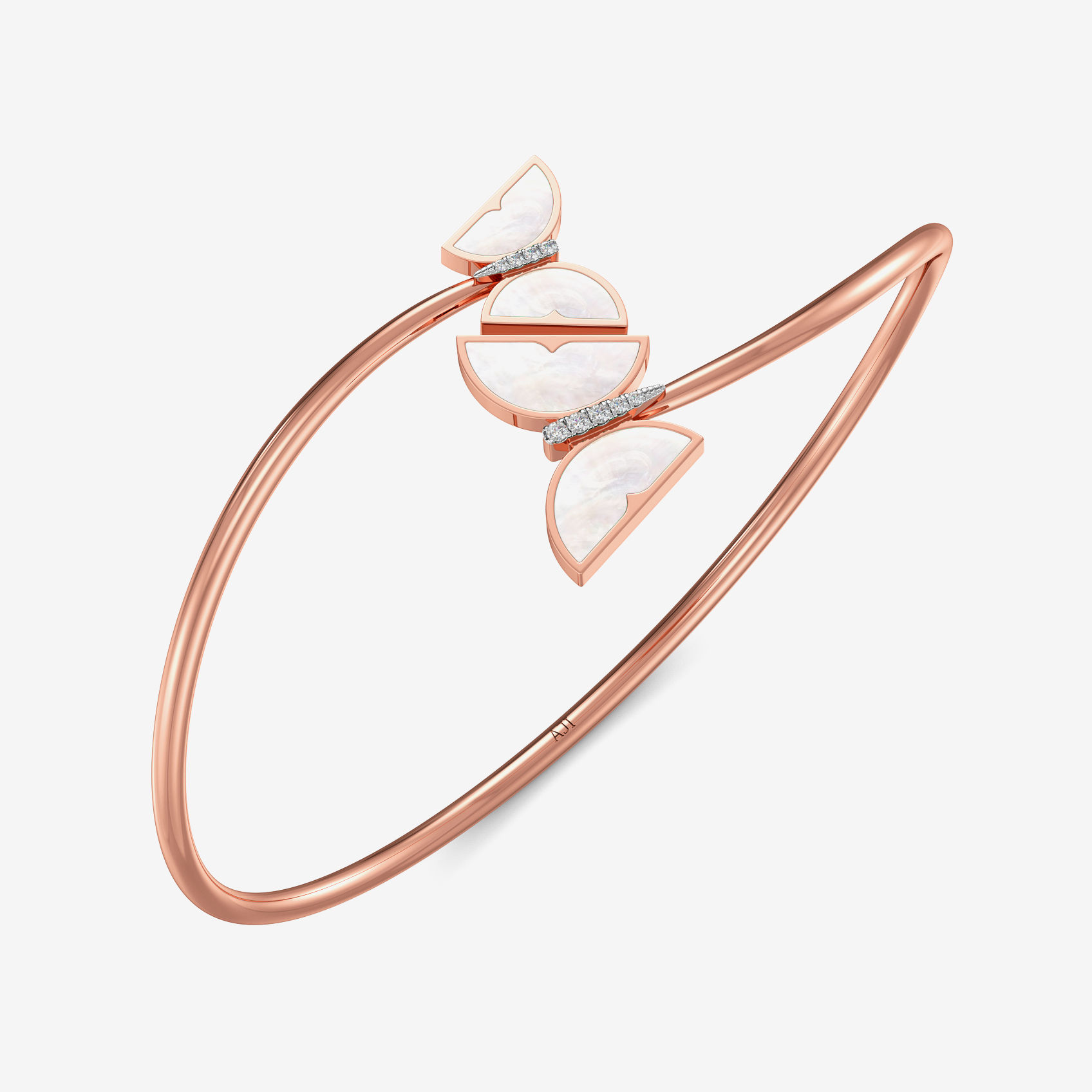 Ivory Butterfly Dreams Diamond Oval Bracelet
