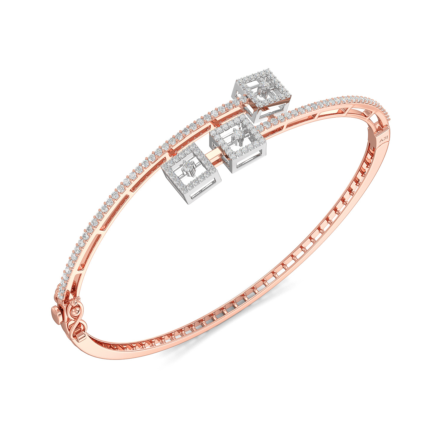 Square Shapes Diamond Bracelet