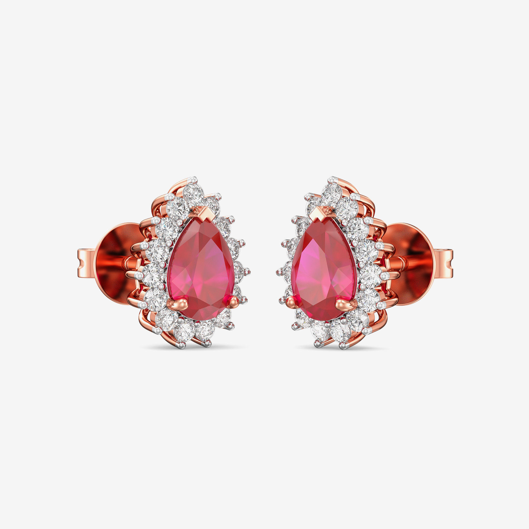 Crimson Dew Diamond Earrings