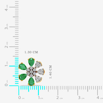 Emerald Bloom Diamond  Earrings
