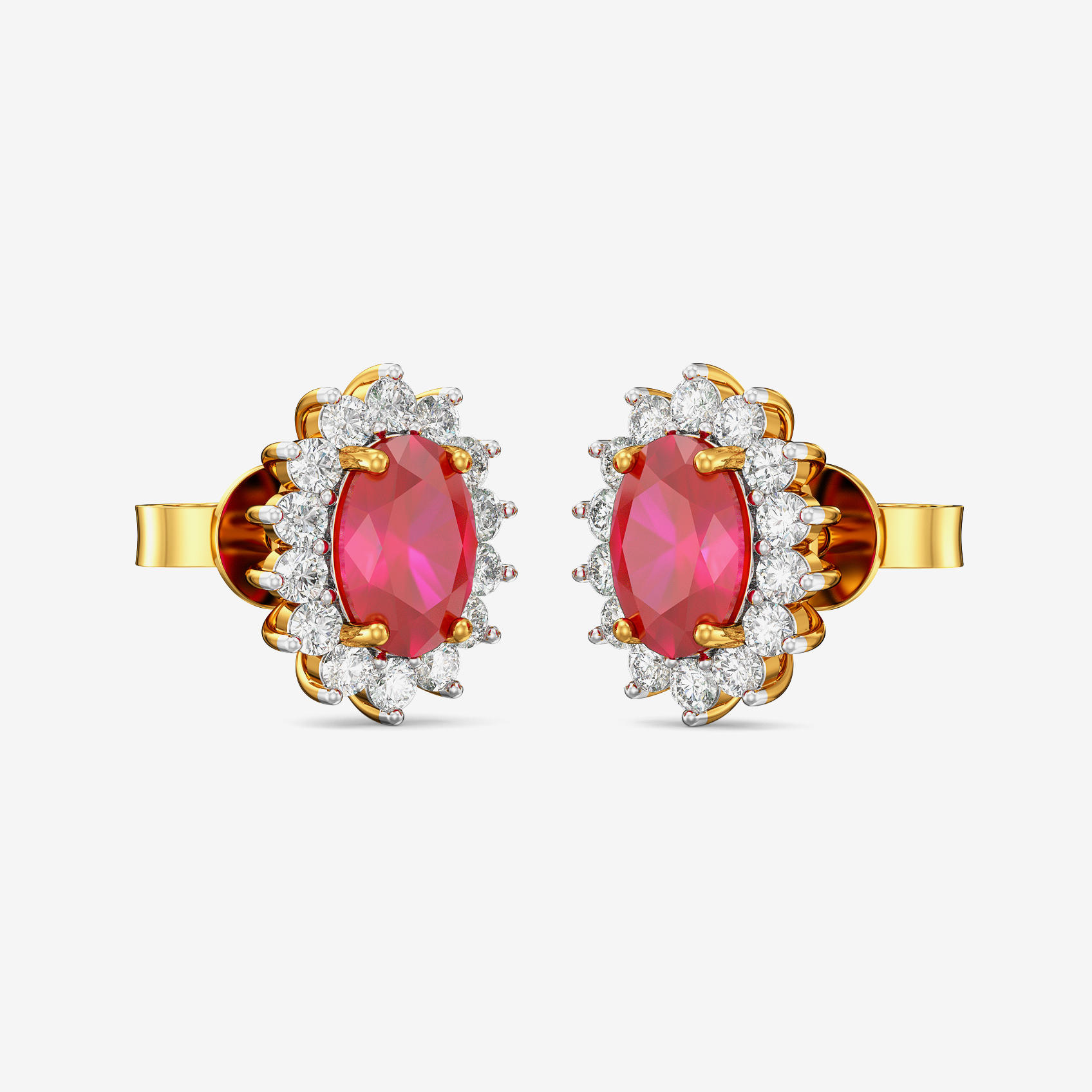 Ruby Brilliance Diamond Earrings