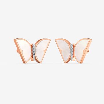 Luminous Wings Diamond Stud Earrings