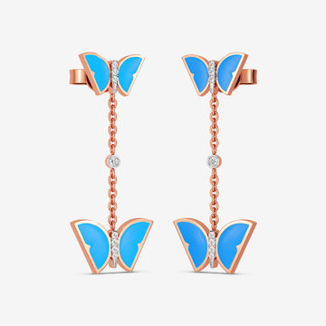 Ocean Wing Diamond Earrings
