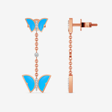 Ocean Wing Diamond Earrings