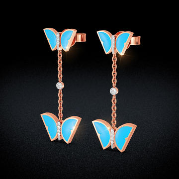 Ocean Wing Diamond Earrings