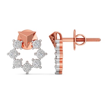Rose-gold Diamond Sphere Stud