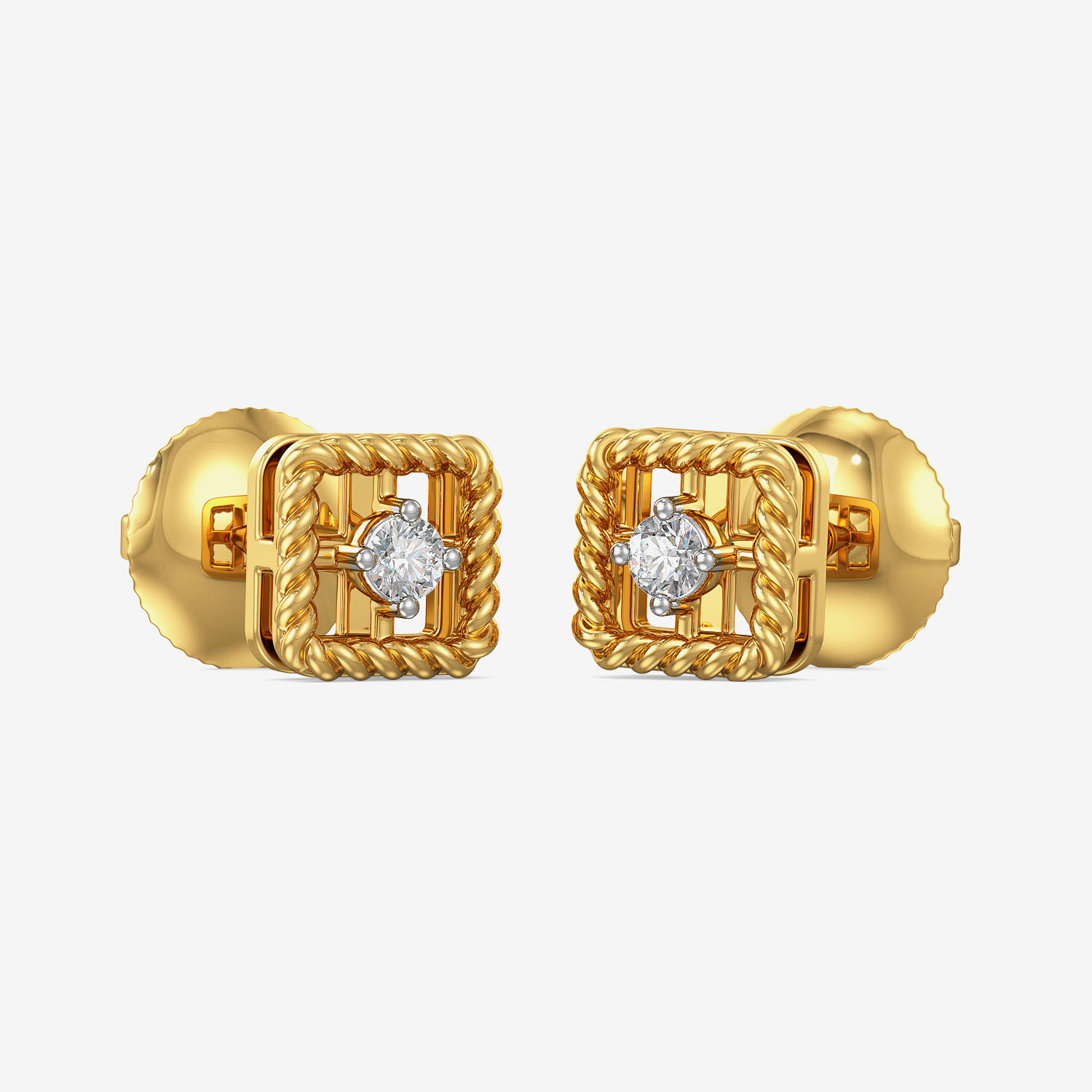 Box Diamond Stud