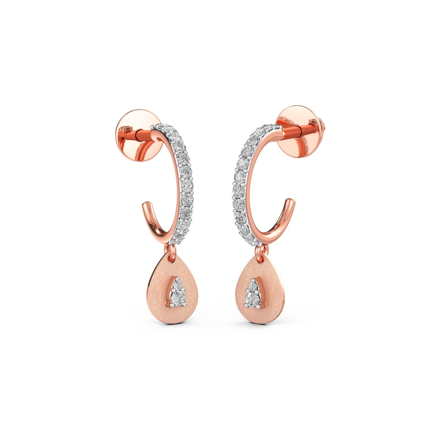 Diamond C-hoop Earring