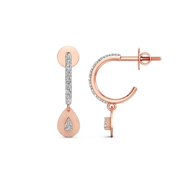 Diamond C-hoop Earring