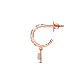 Diamond C-hoop Earring