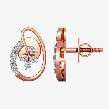 Rose-gold Diamond Stud