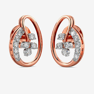 Rose-gold Diamond Stud