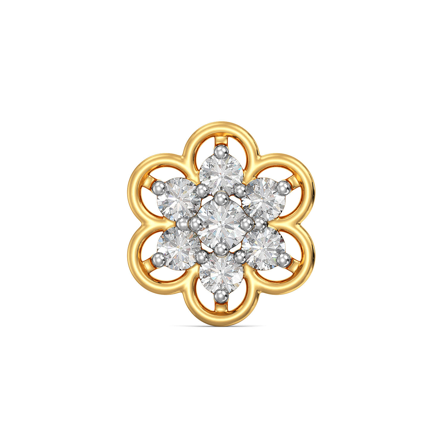 Sweet Floret Solo Diamond Nose Pin