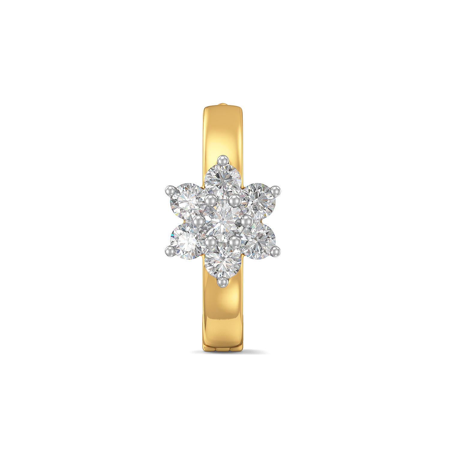 Exquisite Cosmos Floral Diamond Nose Ring