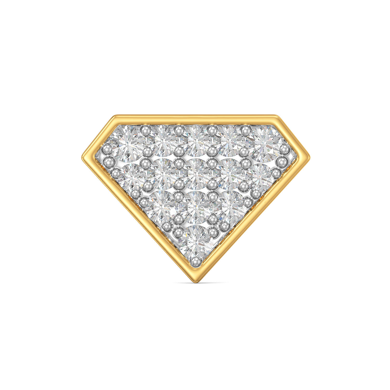 Superman Motif Designer Diamond Nose Pin