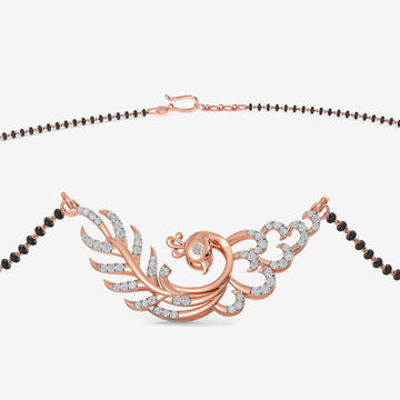Delightful  - Diamond Peacock Mangalsutra