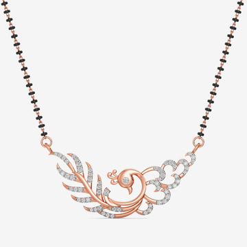 Delightful - Diamond Peacock Mangalsutra