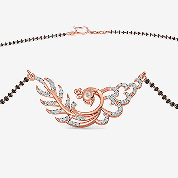 Delightful - Diamond Peacock Mangalsutra