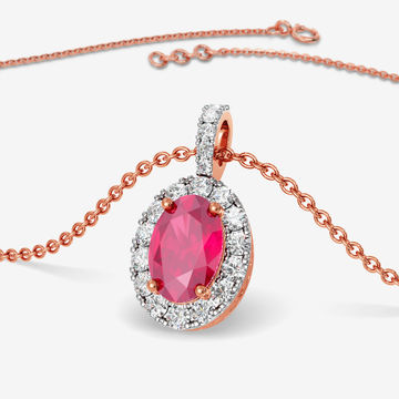 Fiery Solitaire Diamond Pendant