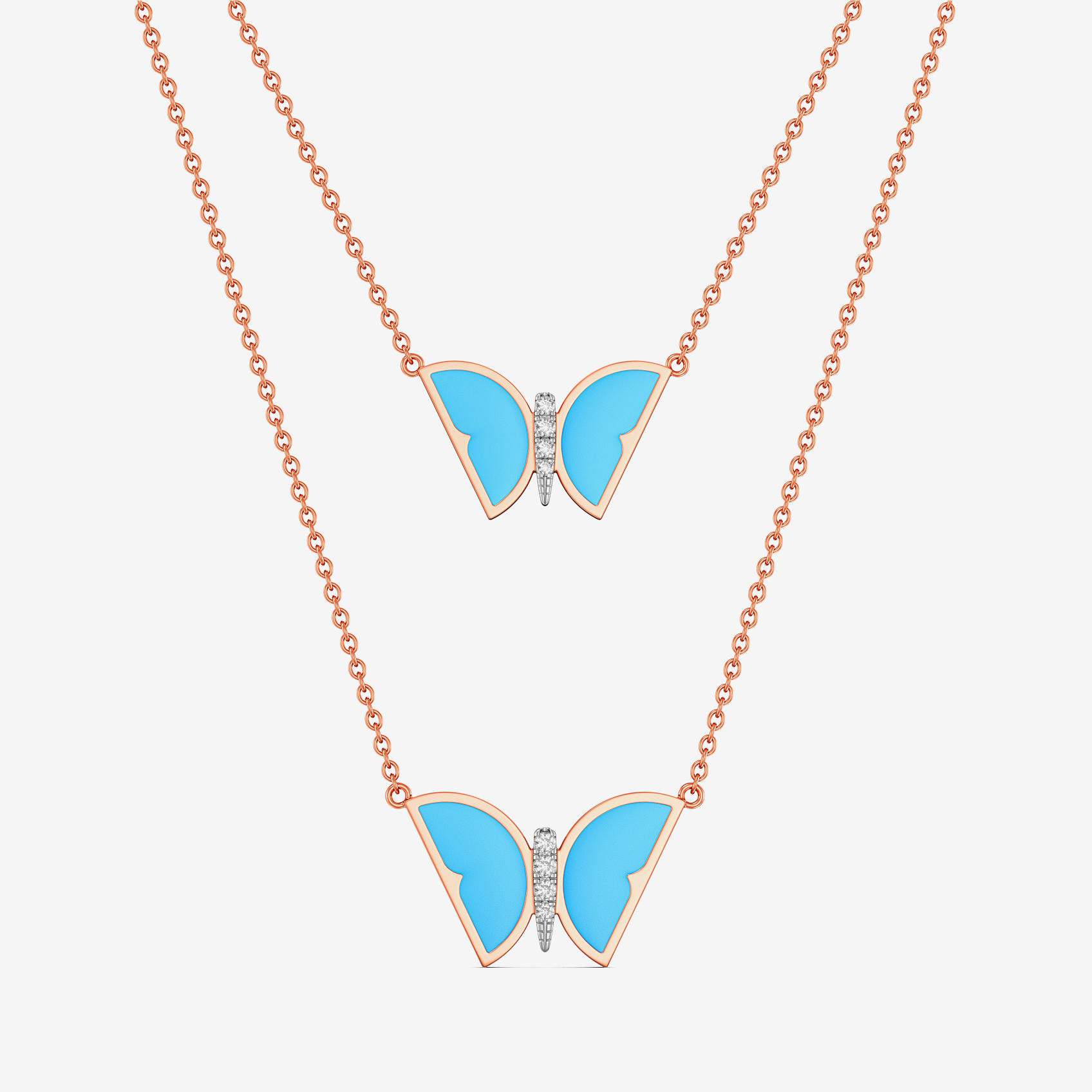 Ocean Wing Diamond Necklace