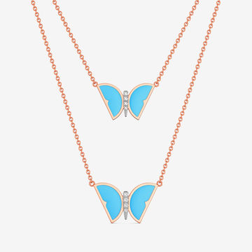 Ocean Wing Diamond Necklace