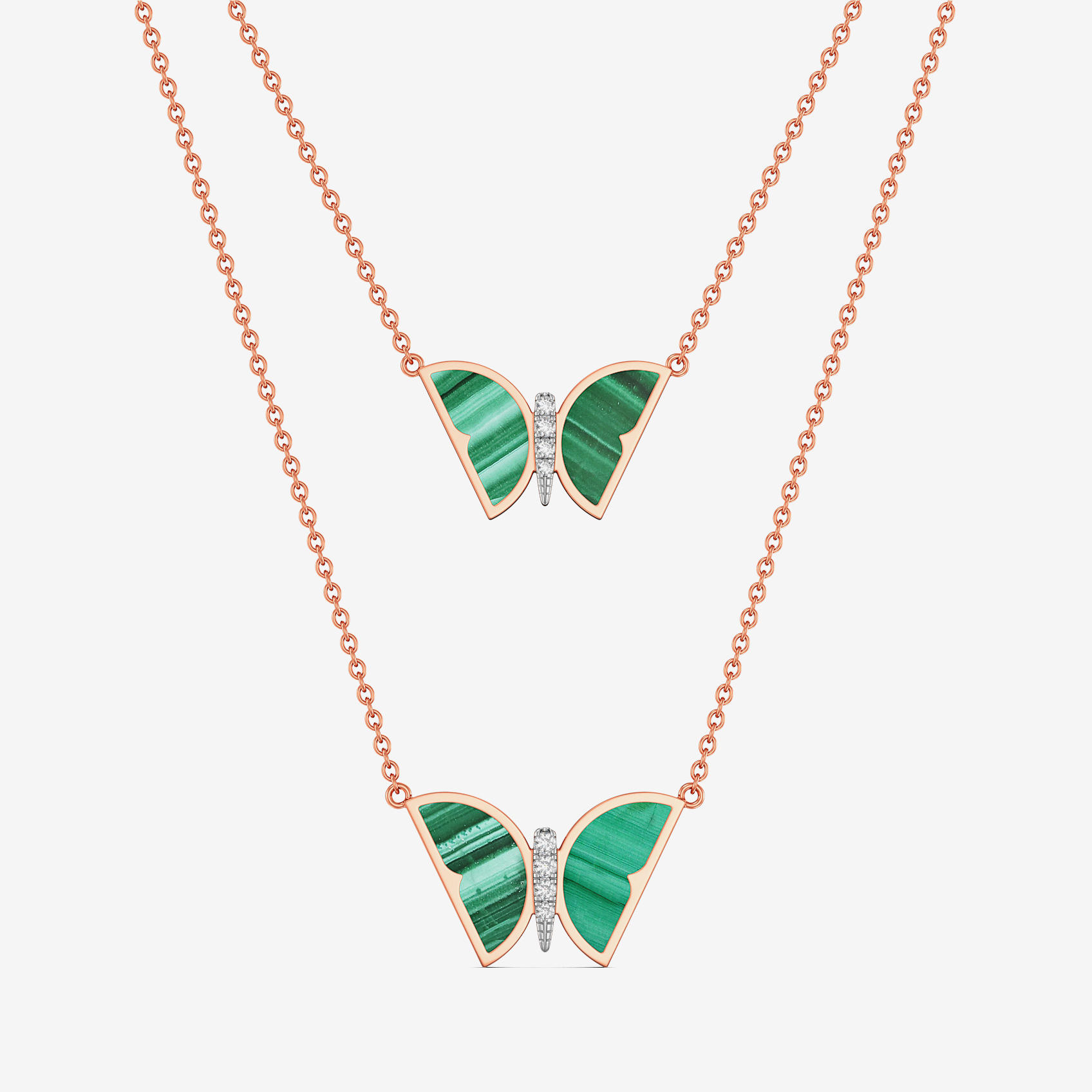 Verdant Winged Diamond Necklace
