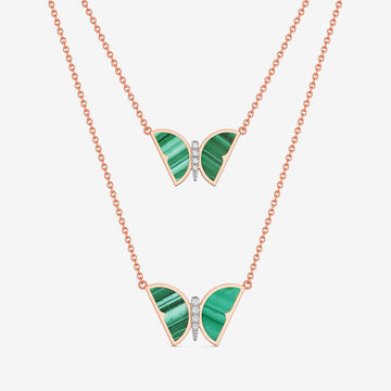 Verdant Winged Diamond Necklace
