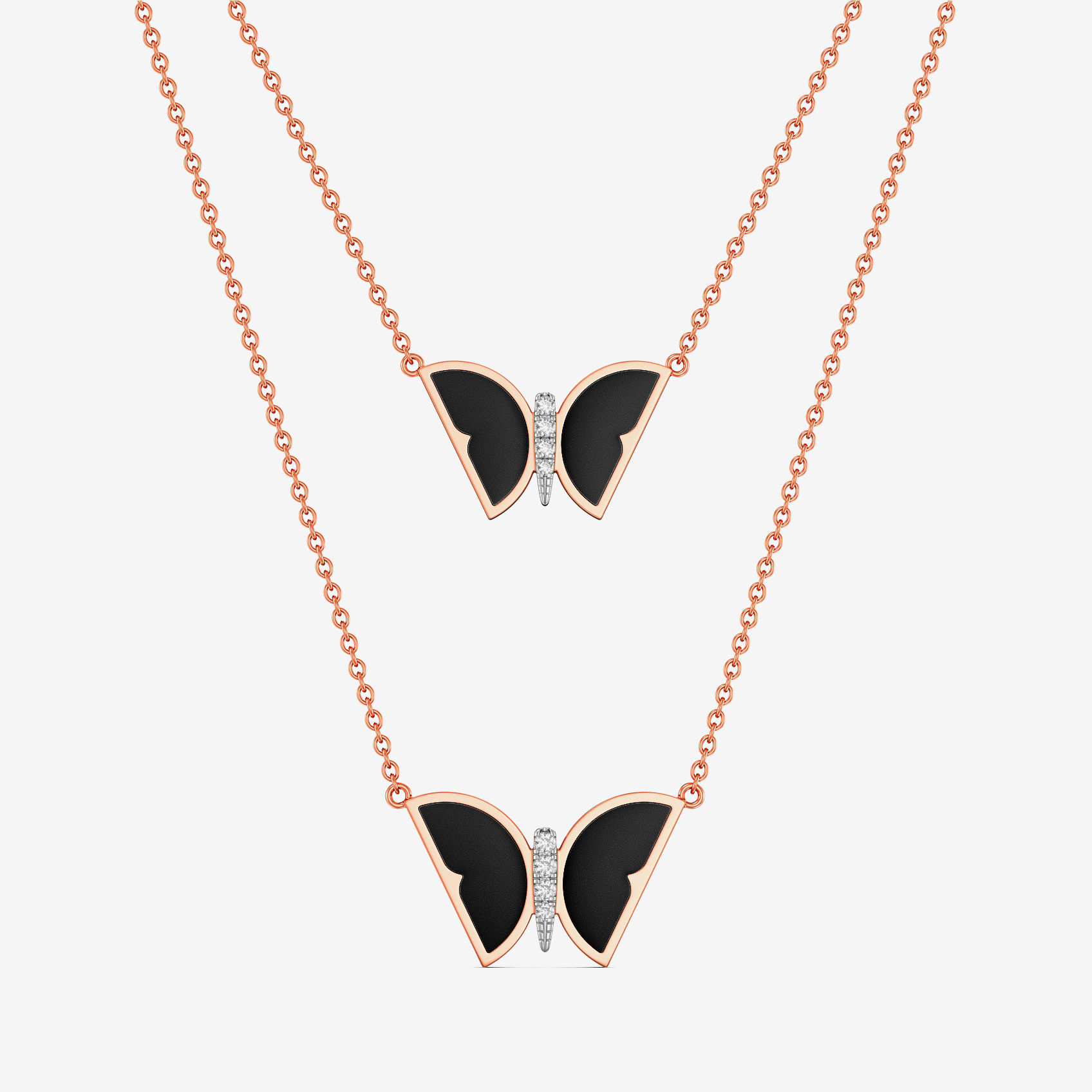 Dusky Butterfly Elegance Diamond Necklace