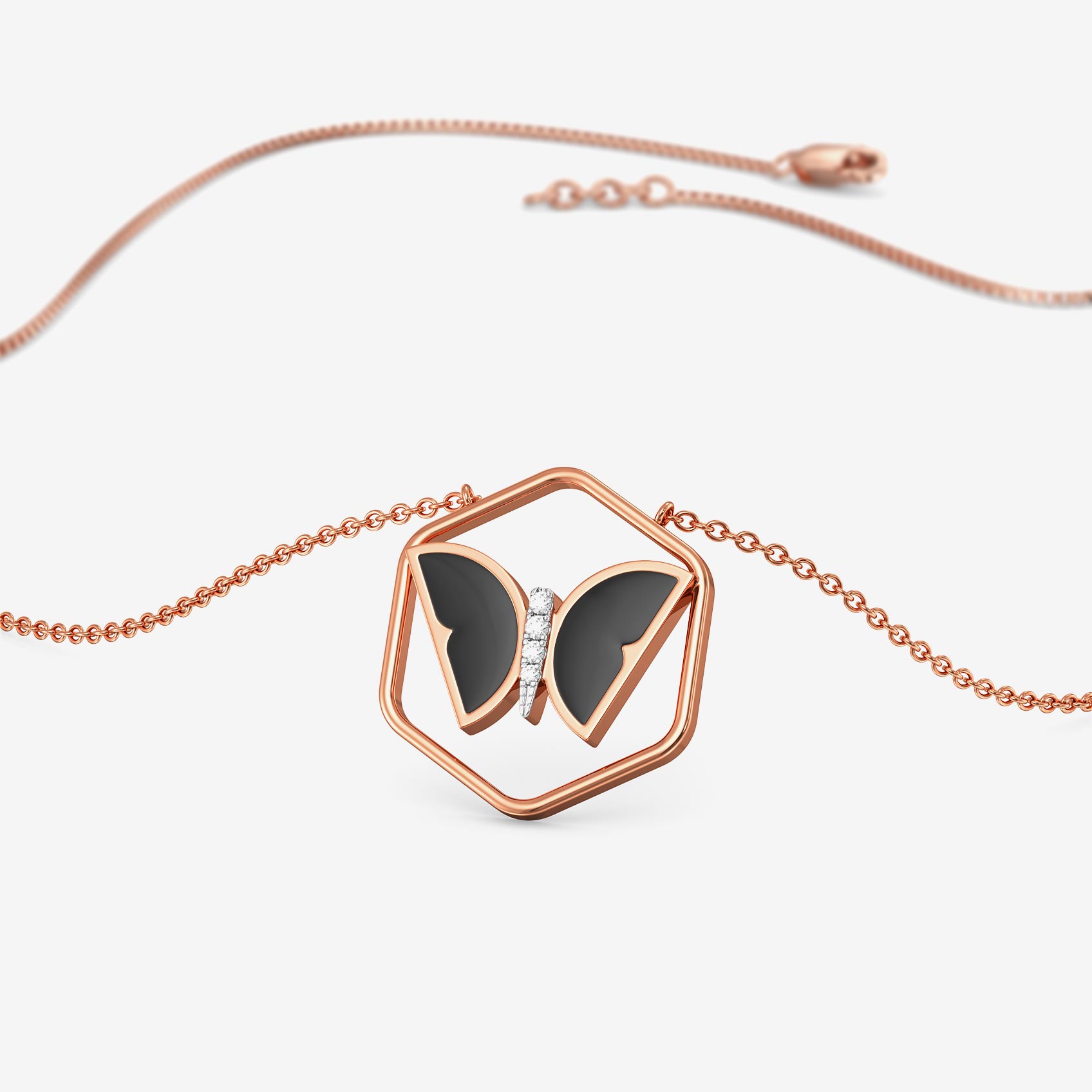 Smoky Butterfly Diamond Pendant