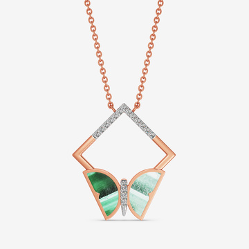 Lush Square Wings Diamond Pendant