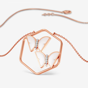 Honeycomb Duo Diamond Pendant