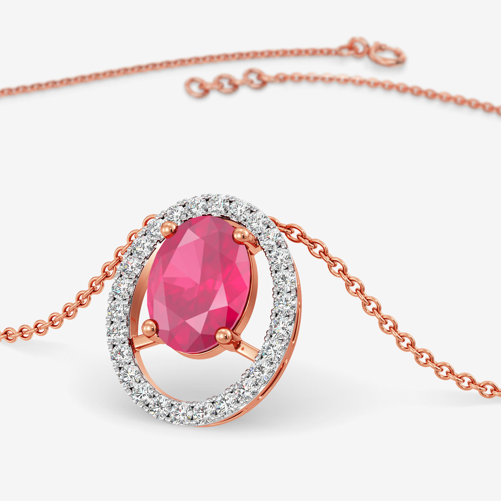 Scarlet Harmony Diamond Pendant