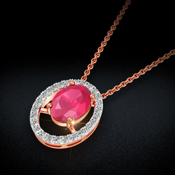 Scarlet Harmony Diamond Pendant