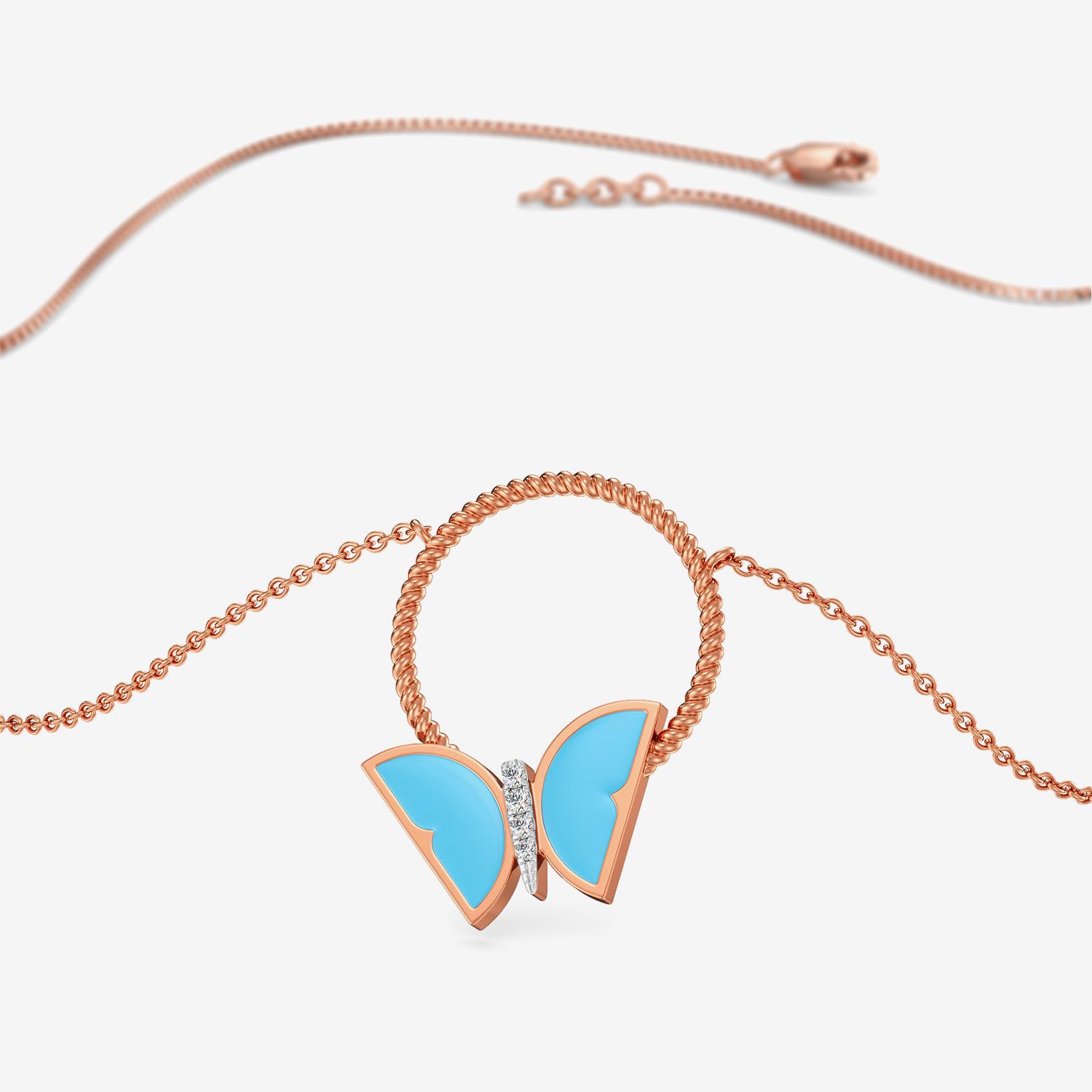 Azure Halo Diamond Pendant