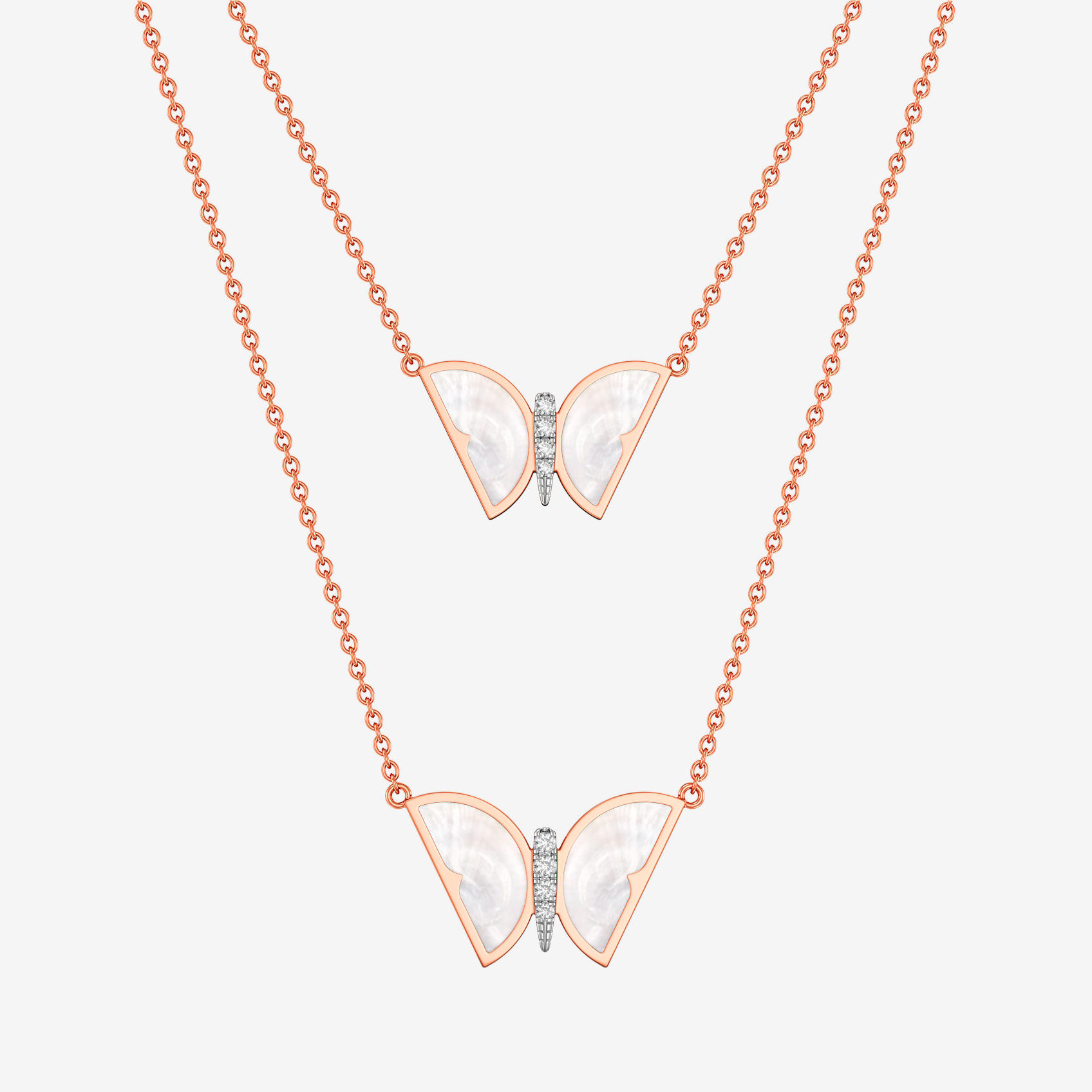 Fluttering Layers Diamond Necklace