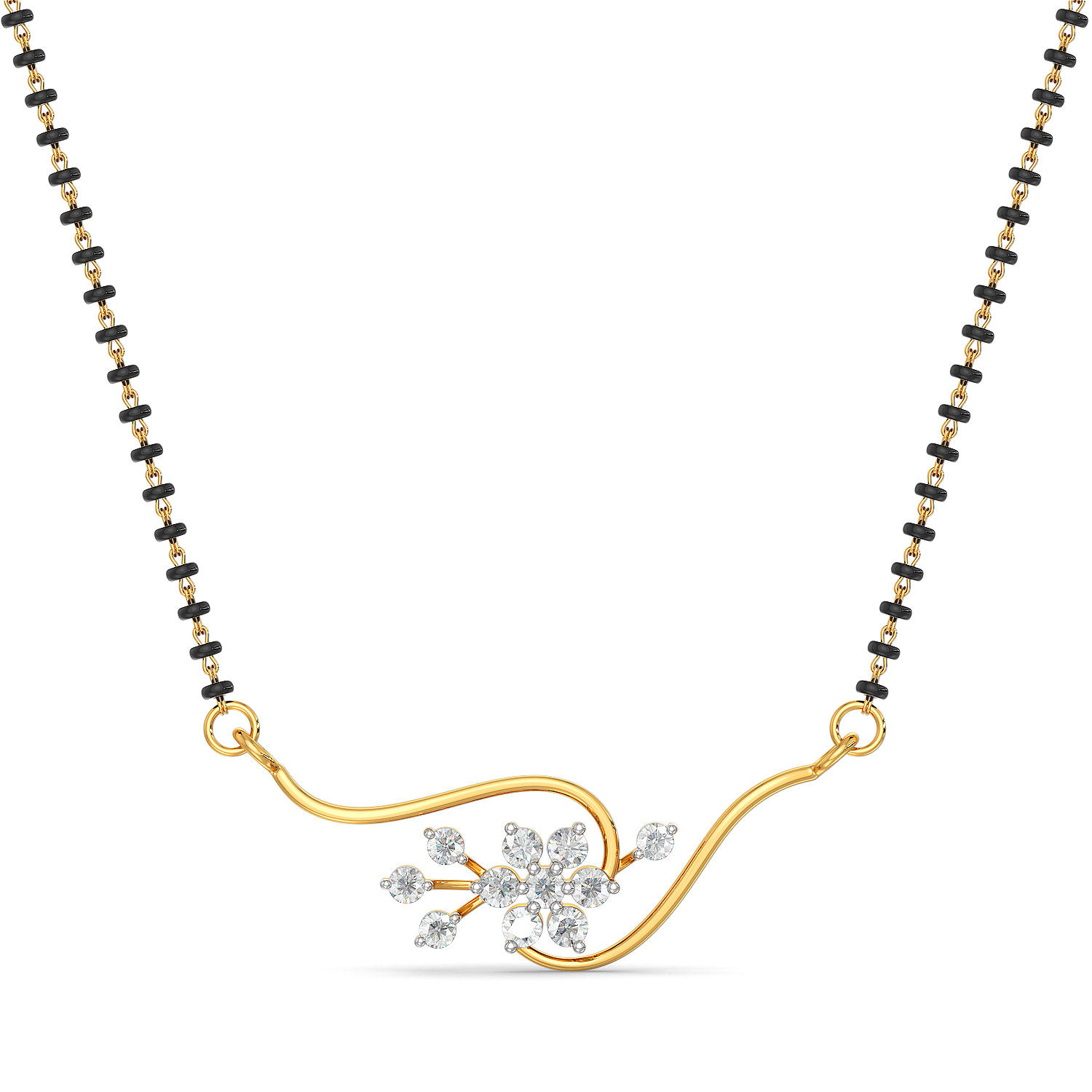 Floral Diamond Mangalsutra