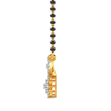 Diamond Floral Leaf Mangalsutra