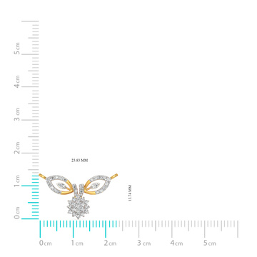 Diamond Floral Leaf Mangalsutra