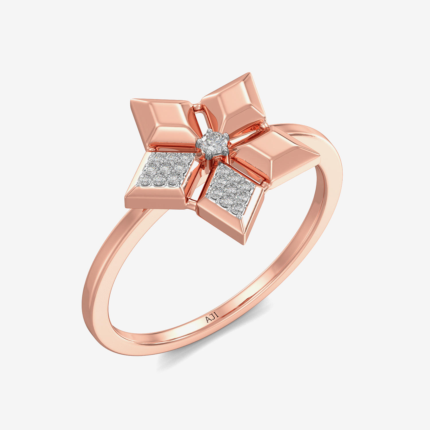 Glimmering Star Diamond Ring