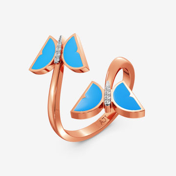 Celestial Butterfly Diamond Ring