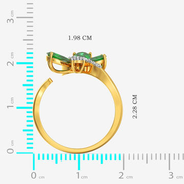 Flying Emerald Diamond Ring