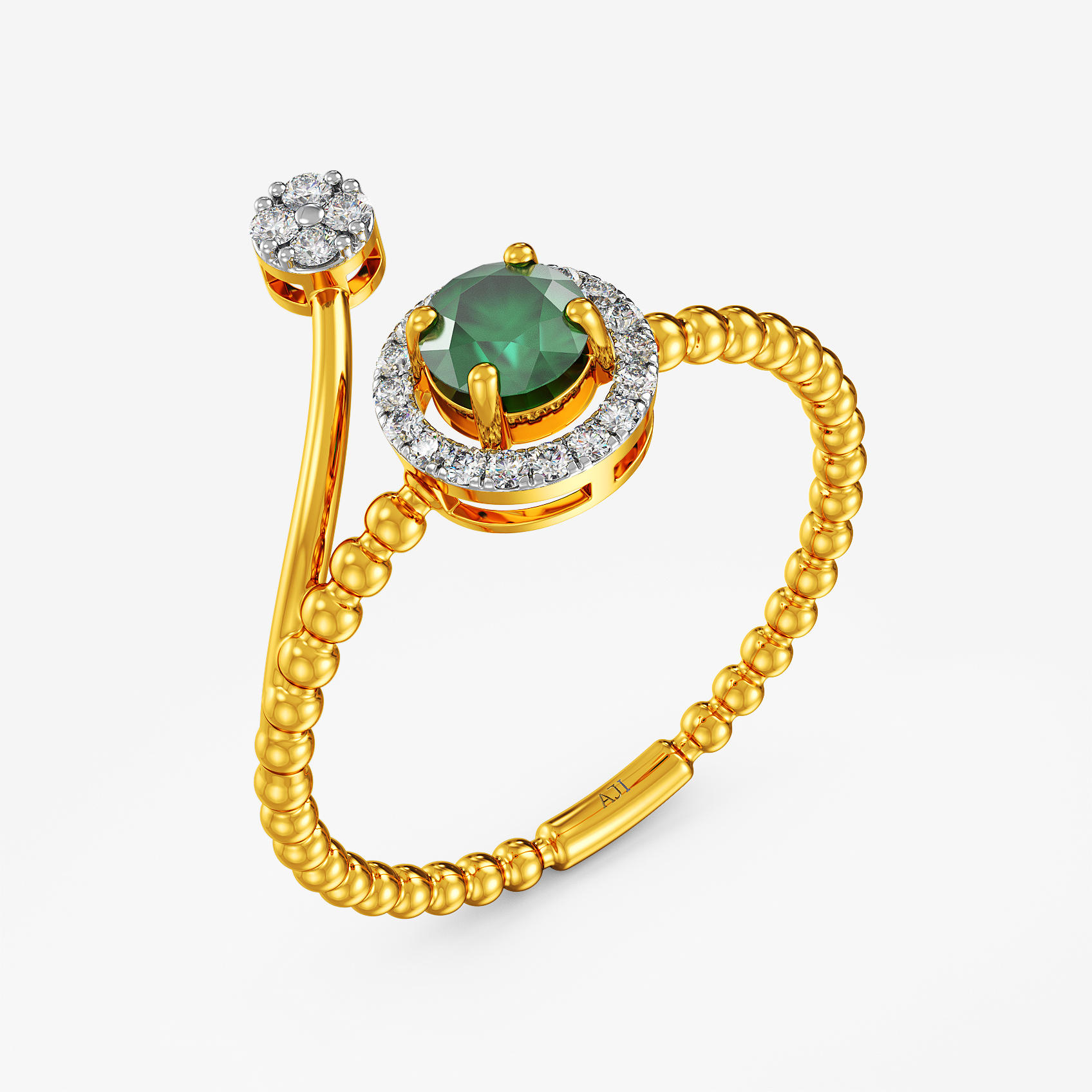 Green Glow Diamond Ring