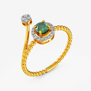 Green Glow Diamond Ring